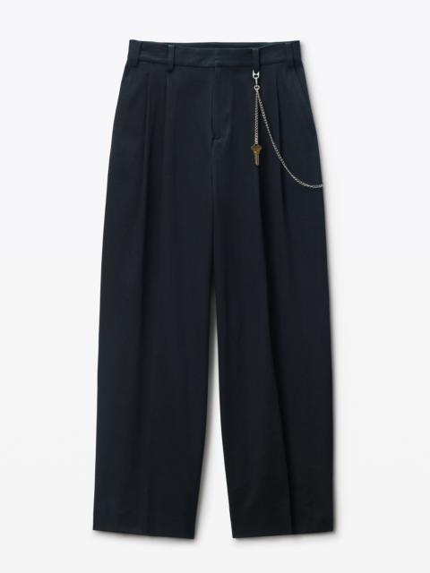 Alexander Wang Black Cotton Pants with Key Hardware