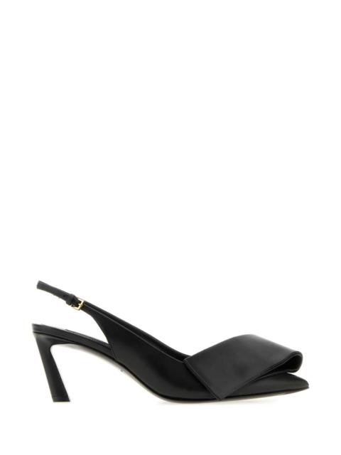 Givenchy Givenchy Women Black Leather Twisted Ribbon Pumps