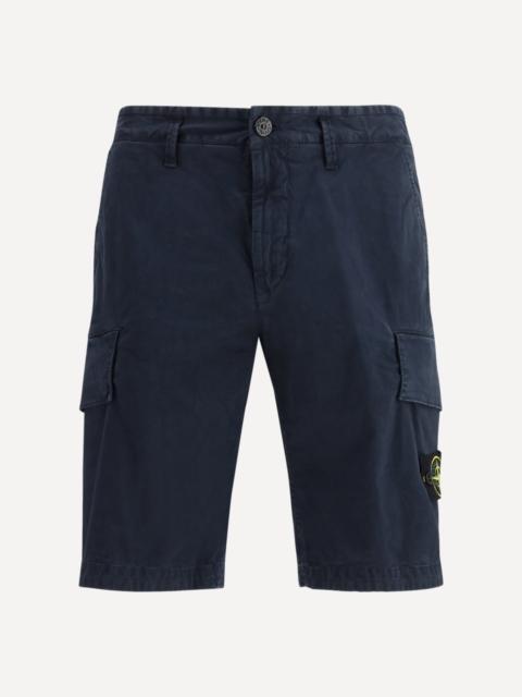 Stone Island Organic cotton stretch broken twill Shorts