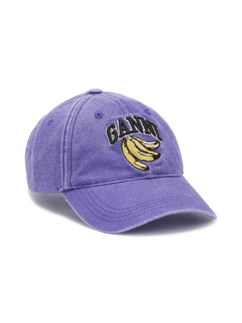 GANNI Ganni Washed Organic Cotton Canvas Baseball Cap in Passion Flower at Nordstrom