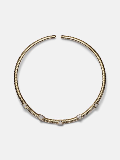 Marina B Trisolina 18kt gold necklace with diamonds