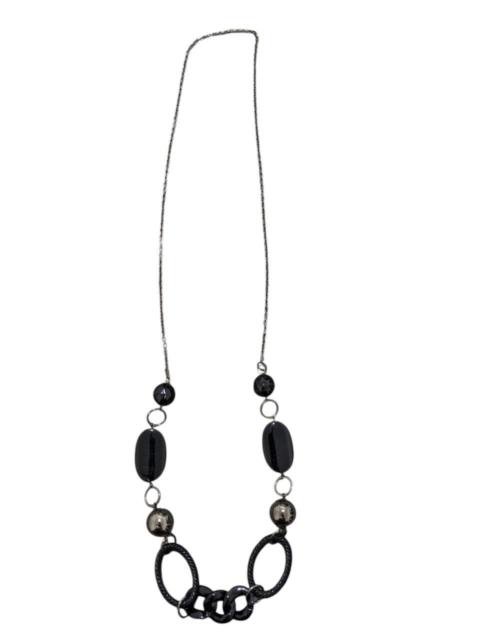 Other Designers Native - DIOVANNI “MONOCHROME SILVER HEART DESIRE” NECKLACE