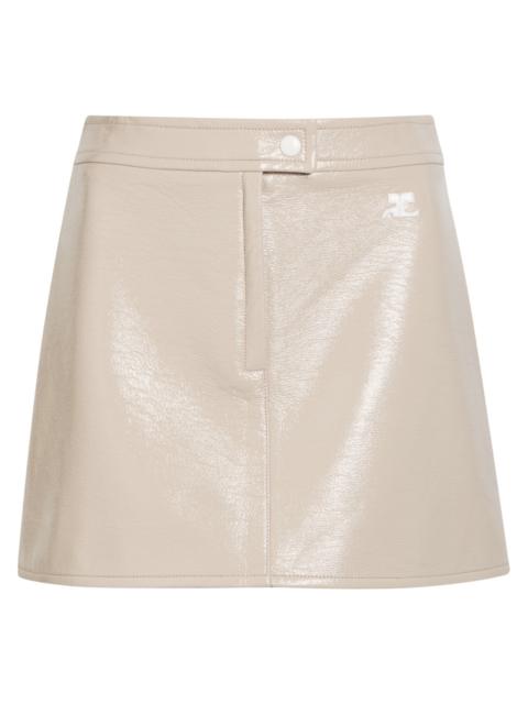 courrèges Courrèges Reedition Crinkled Vinyl Mini Skirt
