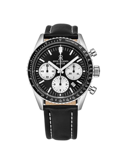 Other Designers Revue Thommen Aviator Chronograph Automatic Black Dial Men's Watch 17000.6534