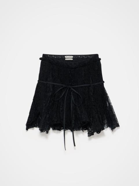 JW Anderson WOMENS MINI CURTAIN SKIRT IN BLACK