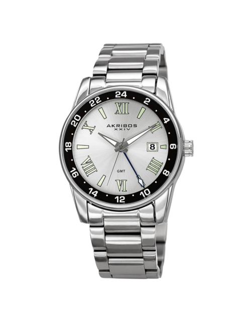 Other Designers Akribos XXIV Quartz Silver Dial Silver-tone Men's Watch AK1055SS