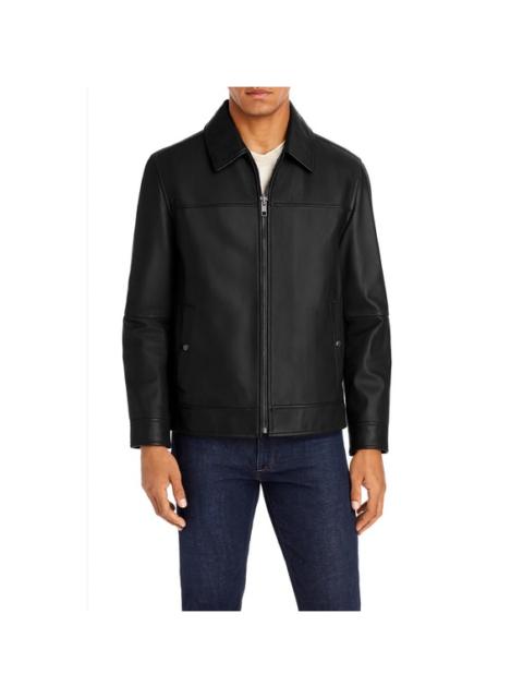 Other Designers NWT ANDREW MARC Rockaway Leather Jacket Black Sz Large $695