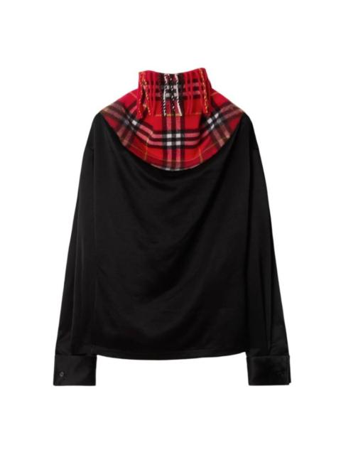 Burberry Burberry Long-Sleeved Check Scarf Top