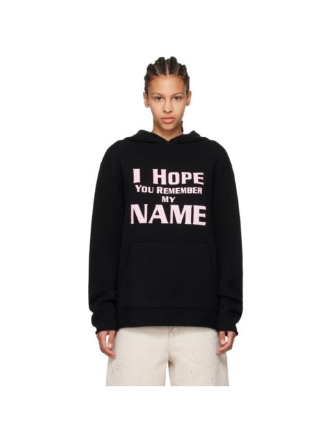 We11done Black 'I Hope You Remember My Name' Hoodie