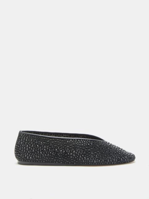 LE MONDE BÉRYL Luna Slipper / Black Mesh Crystal