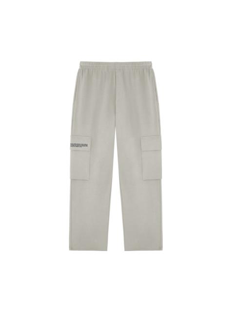 PANGAIA Mens Double Jersey Cargo Track Pants - Stone
