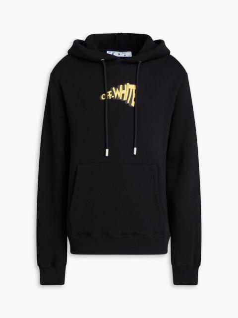 Off-White Printed French cotton-terry hoodie