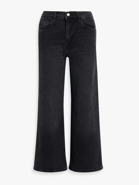 FRAME Le Pixie Slim Palazzo cropped high-rise wide-leg jeans