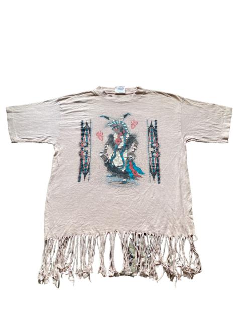 Other Designers Vintage - Vintage Red Indian Tshirt Navajo Distressed