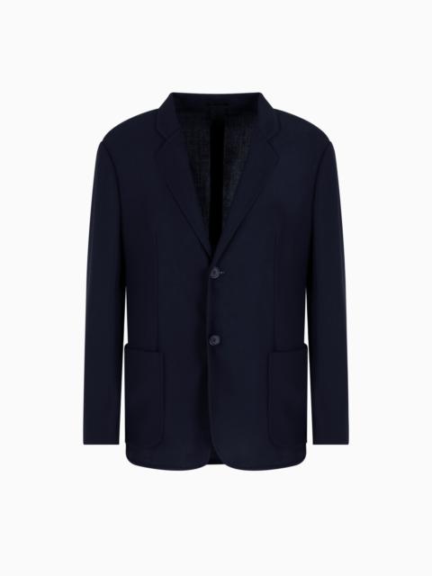 GIORGIO ARMANI WOOL CRÊPE SINGLE-BREASTED JACKET