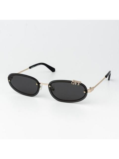 Off-White Off-White MIAMI Women Sunglasses Gold Grey Oval OERI13M MIAMI 7607 NEW AUTHENTIC
