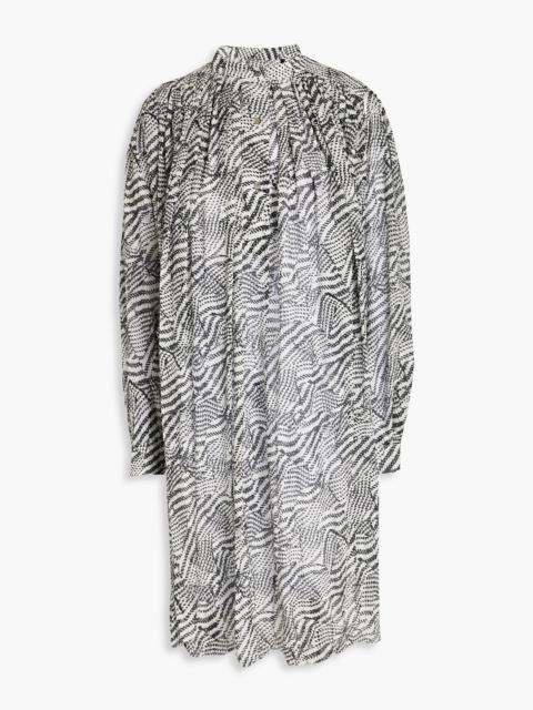 Isabel Marant Erika printed cotton and silk-blend gauze mini dress