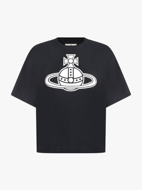 Vivienne Westwood PARIS ORB PRINT BOXY T-SHIRT | BLACK/WHITE