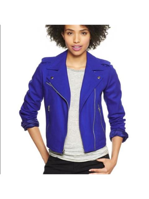 Other Designers Gap Bright Wool Moto Jacket in Purple Paradis