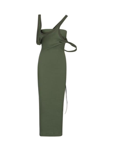 THE ATTICO Strap Long Dress