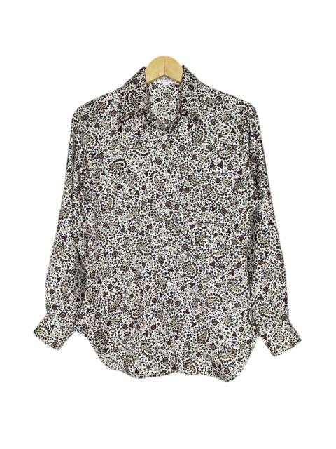 Celine Paisley Bottom Up Silk Shirt