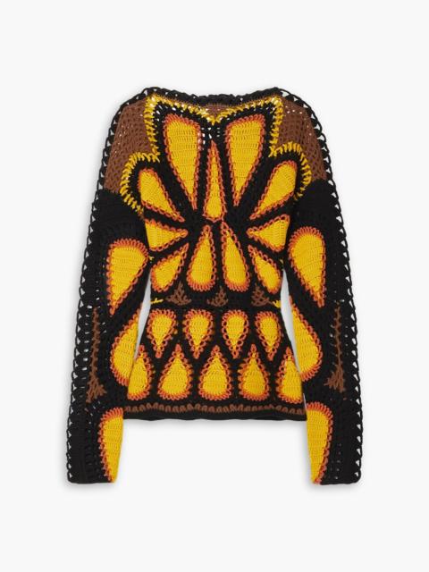 GABRIELA HEARST Crochet-knit cashmere sweater