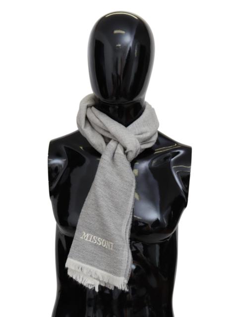 Missoni Beige 100% Wool Unisex Neck Wrap Scarf
