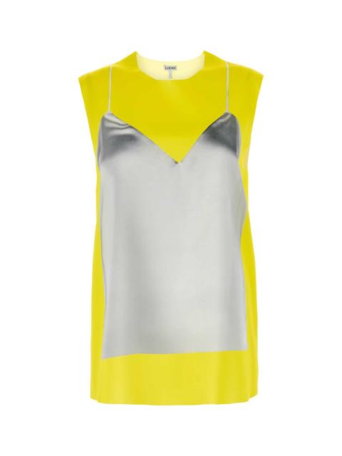 Loewe Loewe Women Fluo Yellow Satin Top