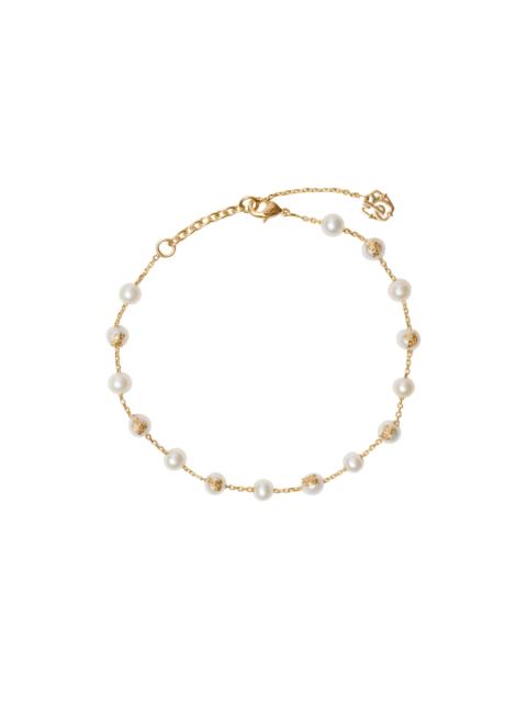 Burberry burberry EKD Sphere Pearl Bracelet in Gold/pearl at Nordstrom