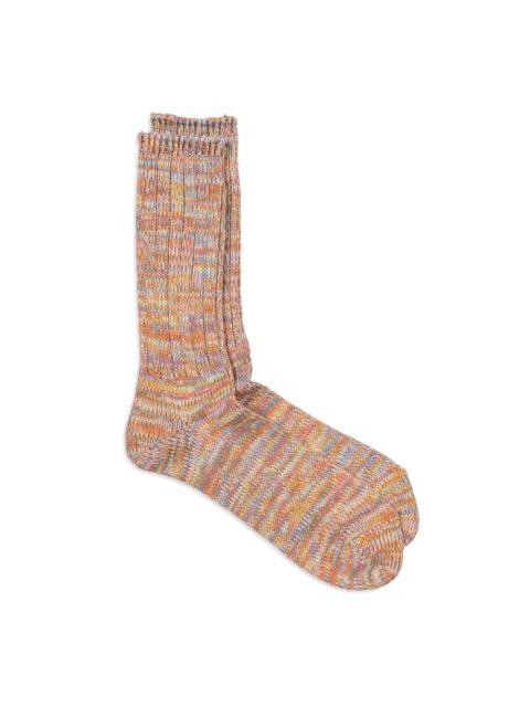 ANONYMOUSISM Anonymous Ism 5 Colour Mix Crew Sock Orange