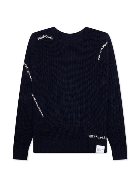 NEIGHBORHOOD SAVAGE CREWNECK SWEATER - NAVY