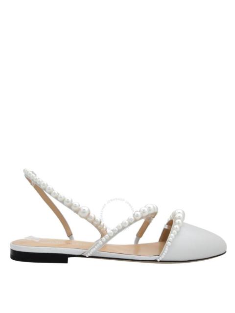 Mach & Mach Pearl-Embellished Sirene Ballerina Shoes