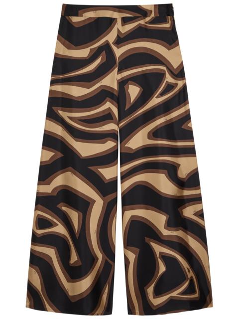 PUCCI Pucci Labirinto Printed Silk-twill Trousers