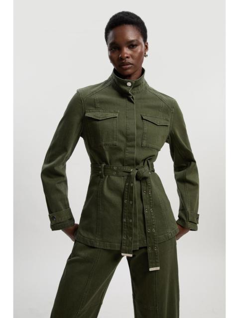 KAREN MILLEN Denim Utility Belted Jacket