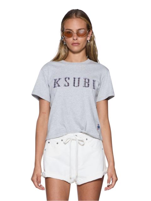 Ksubi KSUBI PLAID SHRUNKEN SS TEE GREY MARLE
