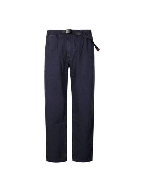 cotton straight-leg trousers