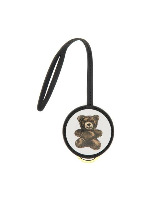 Moschino Leather Keychain