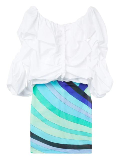 PUCCI puff-sleeve printed dress