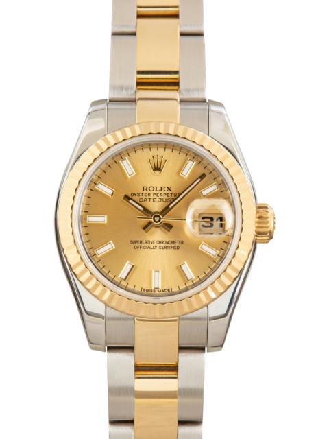 ROLEX Used Lady Rolex Datejust 179173 Champagne Dial