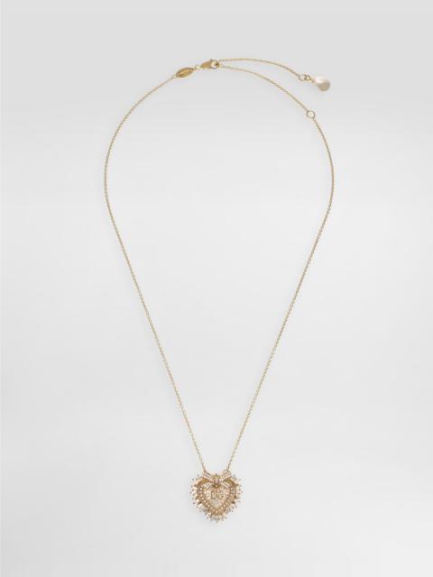Dolce & Gabbana Devotion Necklace 18 carat yellow gold and diamonds
