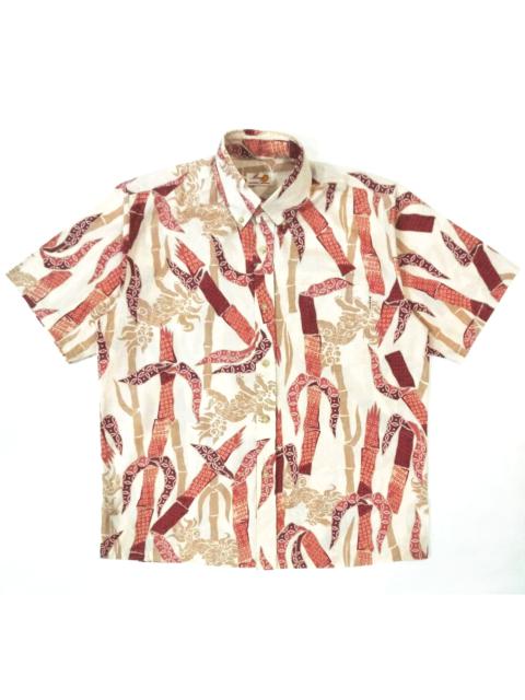 Other Designers Japanese Brand - RARE! MANGO OKINAWA JAPANESE MOTIF BUTTON UP SHIRT