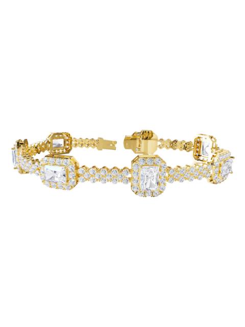 Other Designers Diamond2Deal 18k Vermeil Plated Silver 12.8 ct Lab Grown Diamond Fancy Link Bracelet 7" VVS-VS, E-F