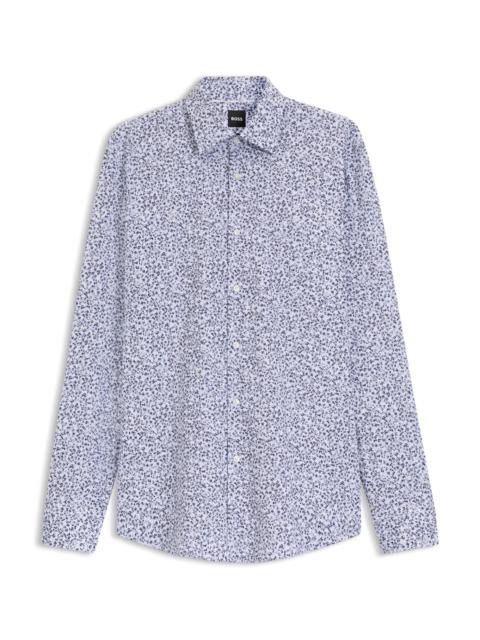 BOSS SLIM-FIT SHIRT IN FLORAL-PRINT STRETCH-COTTON POPLIN