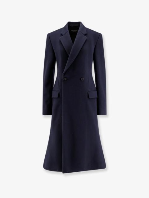 BALENCIAGA Balenciaga Godet Midi Double-Breasted Wool Coat