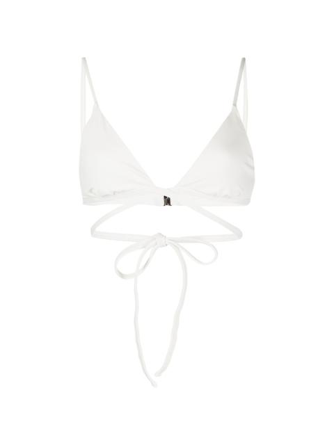 triangle wrap-around tie bikini top