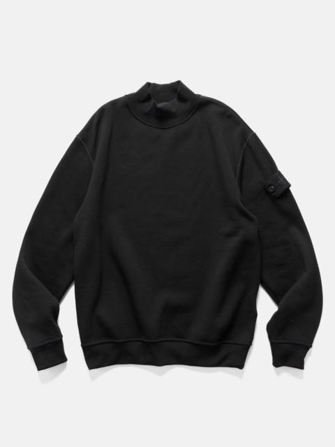 Stone Island Ghost Piece Cotton Wool Mock Neck Black