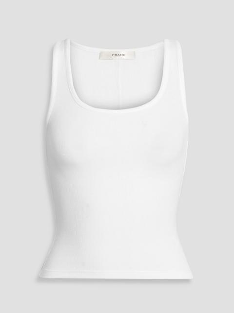 FRAME Ribbed stretch-modal tank