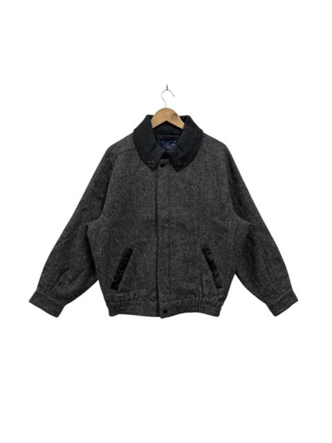 Other Designers If Six Was Nine - Blue5 Tokyo Herringbone Wool Bomber Jacket