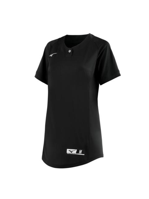 Mizuno Youth Girl's NXT 1-Button Short Sleeve Softball Jersey