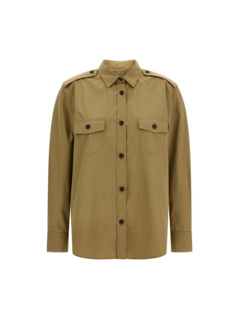 Prada Prada Beige Cotton Poplin Shirt New And Authentic (Women's s